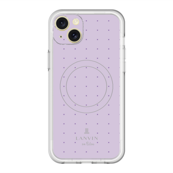 スリムプロテクションプレミアムケース with MagSafe［ LANVIN en Bleu Tiny dots Purple - ランバン ドット パープル ］