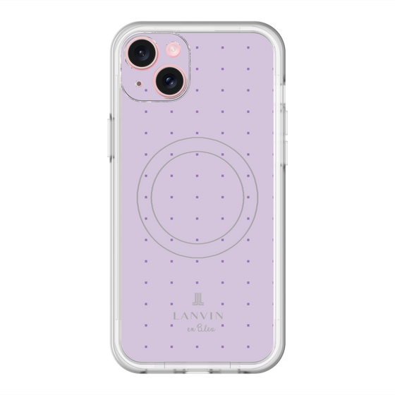 スリムプロテクションプレミアムケース with MagSafe［ LANVIN en Bleu Tiny dots Purple - ランバン ドット パープル ］