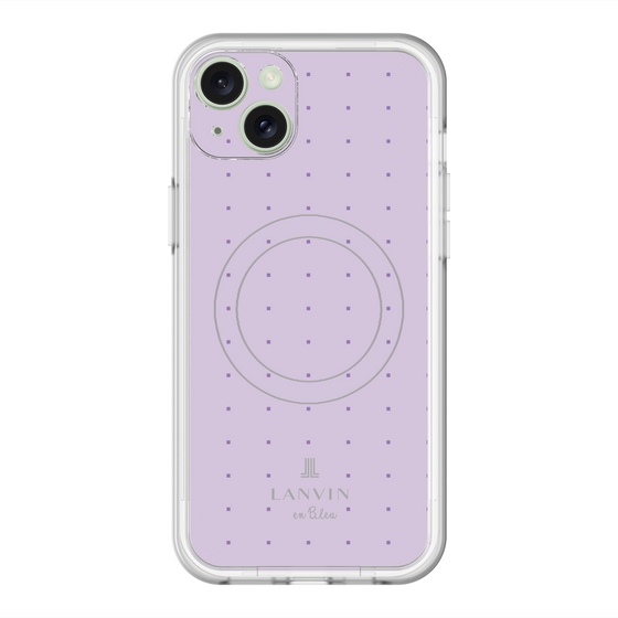 スリムプロテクションプレミアムケース with MagSafe［ LANVIN en Bleu Tiny dots Purple - ランバン ドット パープル ］