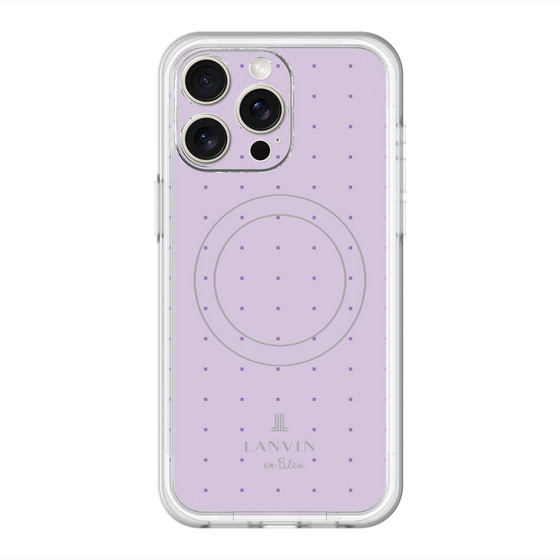 スリムプロテクションプレミアムケース with MagSafe［ LANVIN en Bleu Tiny dots Purple - ランバン ドット パープル ］