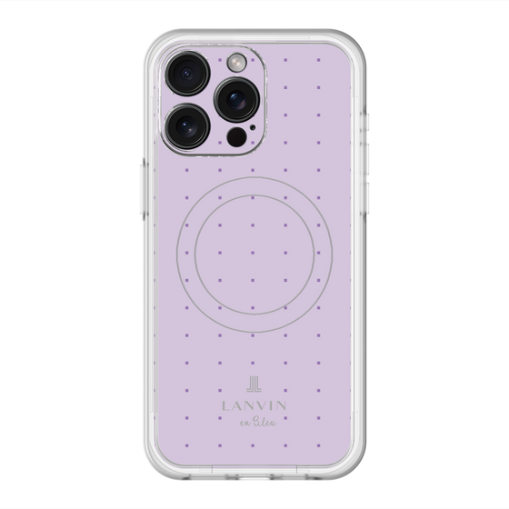 スリムプロテクションプレミアムケース with MagSafe［ LANVIN en Bleu Tiny dots Purple - ランバン ドット パープル ］
