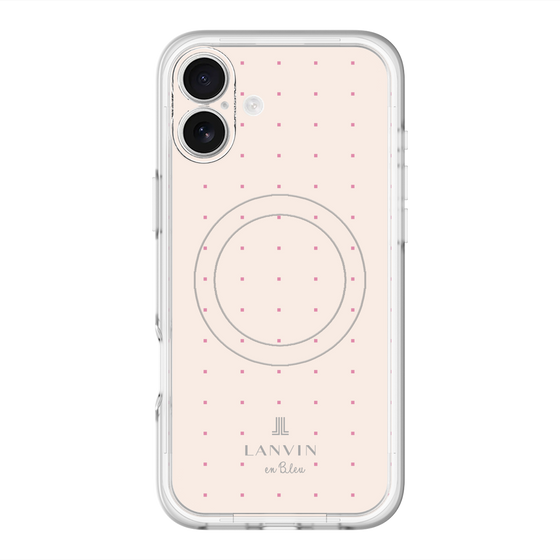 スリムプロテクションプレミアムケース with MagSafe［ LANVIN en Bleu Tiny dots Pink - ランバン ドット ピンク ］