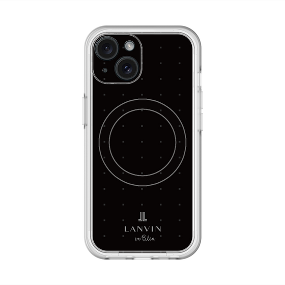 スリムプロテクションプレミアムケース with MagSafe［ LANVIN en Bleu Tiny dots Black - ランバン ドット ブラック ］