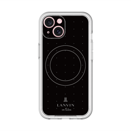 スリムプロテクションプレミアムケース with MagSafe［ LANVIN en Bleu Tiny dots Black - ランバン ドット ブラック ］