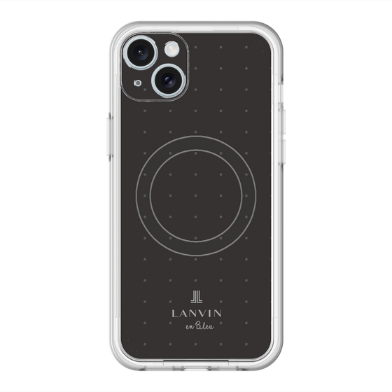 スリムプロテクションプレミアムケース with MagSafe［ LANVIN en Bleu Tiny dots Black - ランバン ドット ブラック ］