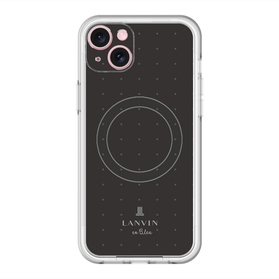 スリムプロテクションプレミアムケース with MagSafe［ LANVIN en Bleu Tiny dots Black - ランバン ドット ブラック ］