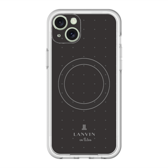 スリムプロテクションプレミアムケース with MagSafe［ LANVIN en Bleu Tiny dots Black - ランバン ドット ブラック ］