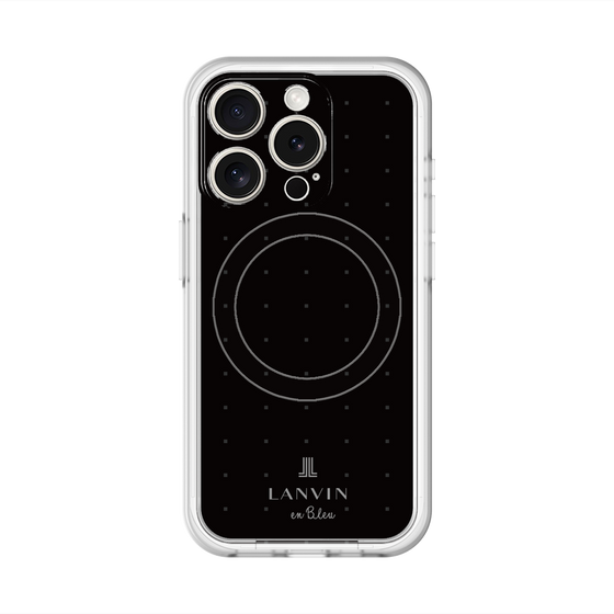 スリムプロテクションプレミアムケース with MagSafe［ LANVIN en Bleu Tiny dots Black - ランバン ドット ブラック ］