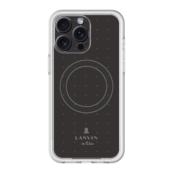スリムプロテクションプレミアムケース with MagSafe［ LANVIN en Bleu Tiny dots Black - ランバン ドット ブラック ］