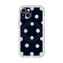 スリムプロテクションプレミアムケース with MagSafe［ 水彩ドット・レトロカラー - Navy ］