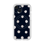 スリムプロテクションプレミアムケース with MagSafe［ 水彩ドット・レトロカラー - Navy ］