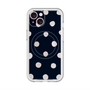 スリムプロテクションプレミアムケース with MagSafe［ 水彩ドット・レトロカラー - Navy ］
