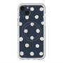 スリムプロテクションプレミアムケース with MagSafe［ 水彩ドット・レトロカラー - Navy ］