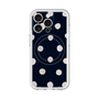スリムプロテクションプレミアムケース with MagSafe［ 水彩ドット・レトロカラー - Navy ］