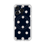 スリムプロテクションプレミアムケース with MagSafe［ 水彩ドット・レトロカラー - Navy ］