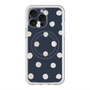 スリムプロテクションプレミアムケース with MagSafe［ 水彩ドット・レトロカラー - Navy ］