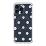 スリムプロテクションプレミアムケース with MagSafe［ 水彩ドット・レトロカラー - Navy ］