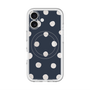 スリムプロテクションプレミアムケース with MagSafe［ 水彩ドット・レトロカラー - Navy ］