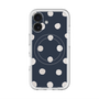 スリムプロテクションプレミアムケース with MagSafe［ 水彩ドット・レトロカラー - Navy ］