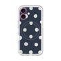 スリムプロテクションプレミアムケース with MagSafe［ 水彩ドット・レトロカラー - Navy ］