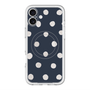 スリムプロテクションプレミアムケース with MagSafe［ 水彩ドット・レトロカラー - Navy ］