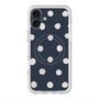スリムプロテクションプレミアムケース with MagSafe［ 水彩ドット・レトロカラー - Navy ］