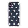 スリムプロテクションプレミアムケース with MagSafe［ 水彩ドット・レトロカラー - Navy ］