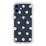 スリムプロテクションプレミアムケース with MagSafe［ 水彩ドット・レトロカラー - Navy ］
