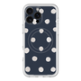 スリムプロテクションプレミアムケース with MagSafe［ 水彩ドット・レトロカラー - Navy ］