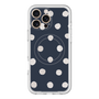 スリムプロテクションプレミアムケース with MagSafe［ 水彩ドット・レトロカラー - Navy ］