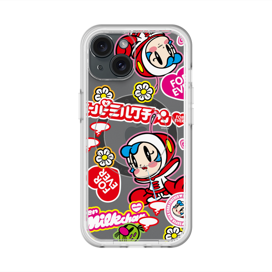 スリムプロテクションプレミアムケース with MagSafe［ スーパーミルクチャンFOREVER♥ - ロゴ＆キャラ ］