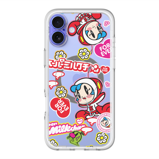 スリムプロテクションプレミアムケース with MagSafe［ スーパーミルクチャンFOREVER♥ - ロゴ＆キャラ ］