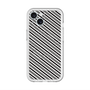 スリムプロテクションプレミアムケース with MagSafe［ Small Stripe - Gray × Black ］