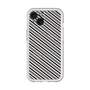 スリムプロテクションプレミアムケース with MagSafe［ Small Stripe - Gray × Black ］