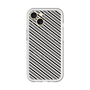 スリムプロテクションプレミアムケース with MagSafe［ Small Stripe - Gray × Black ］