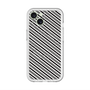 スリムプロテクションプレミアムケース with MagSafe［ Small Stripe - Gray × Black ］