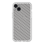 スリムプロテクションプレミアムケース with MagSafe［ Small Stripe - Gray × Black ］