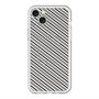 スリムプロテクションプレミアムケース with MagSafe［ Small Stripe - Gray × Black ］