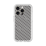 スリムプロテクションプレミアムケース with MagSafe［ Small Stripe - Gray × Black ］