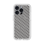 スリムプロテクションプレミアムケース with MagSafe［ Small Stripe - Gray × Black ］