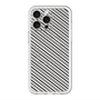 スリムプロテクションプレミアムケース with MagSafe［ Small Stripe - Gray × Black ］