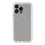 スリムプロテクションプレミアムケース with MagSafe［ Small Stripe - Gray × Black ］