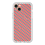 スリムプロテクションプレミアムケース with MagSafe［ Small Stripe - Red × Black ］