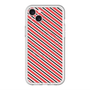 スリムプロテクションプレミアムケース with MagSafe［ Small Stripe - Red × Black ］