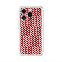 スリムプロテクションプレミアムケース with MagSafe［ Small Stripe - Red × Black ］