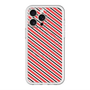 スリムプロテクションプレミアムケース with MagSafe［ Small Stripe - Red × Black ］