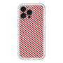 スリムプロテクションプレミアムケース with MagSafe［ Small Stripe - Red × Black ］