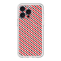 スリムプロテクションプレミアムケース with MagSafe［ Small Stripe - Red × Black ］