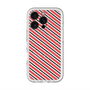 スリムプロテクションプレミアムケース with MagSafe［ Small Stripe - Red × Black ］