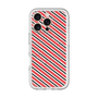 スリムプロテクションプレミアムケース with MagSafe［ Small Stripe - Red × Black ］